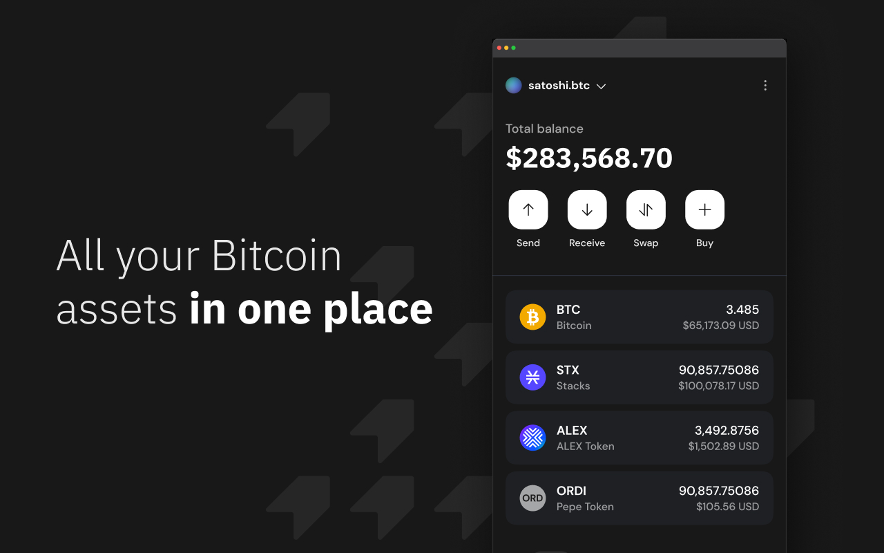 screenshot of Xverse Wallet